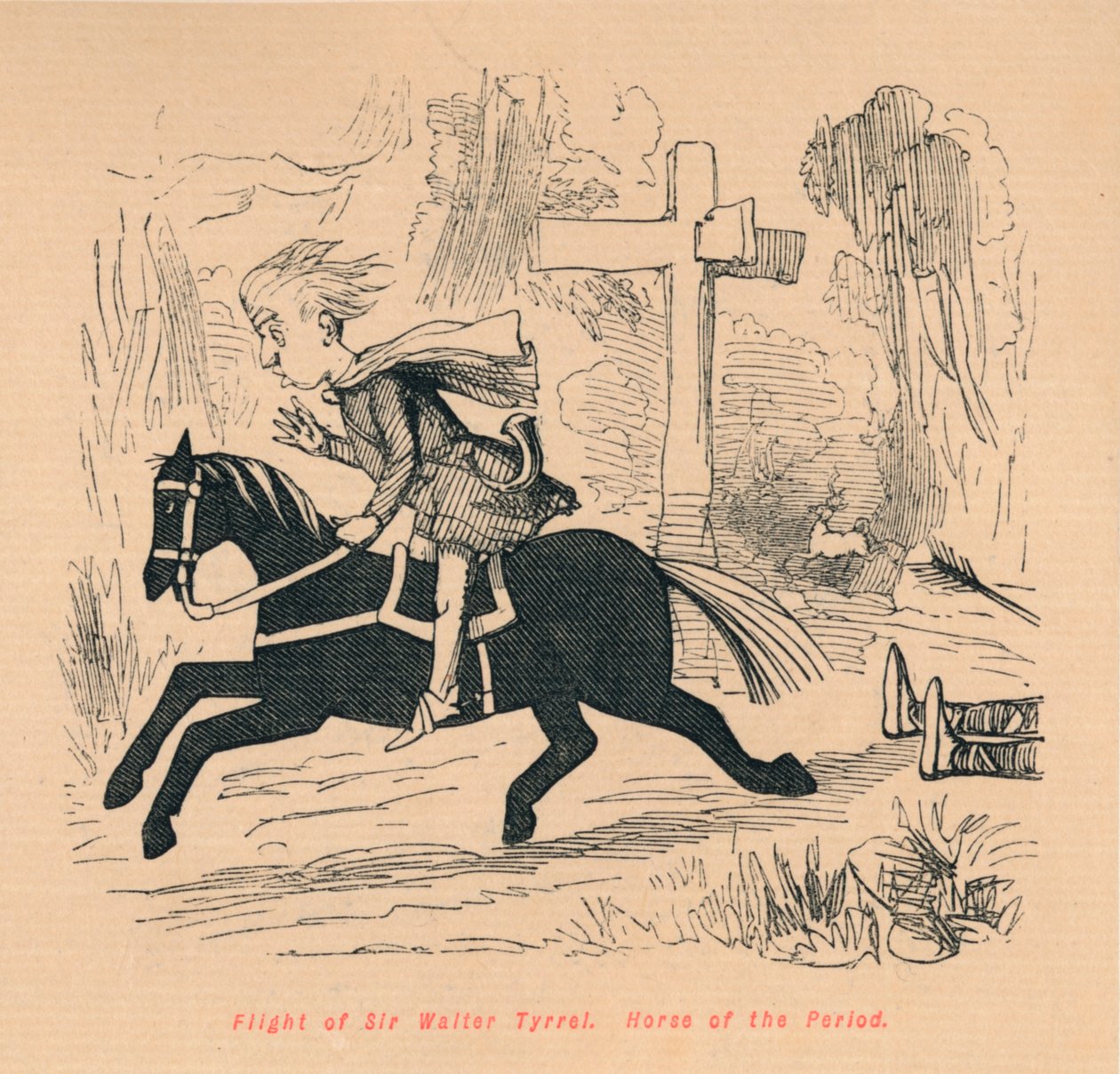 Lot sir Waltera Tyrrela. Koń epoki, ok. 1860, ok. 1860 autorstwa John Leech