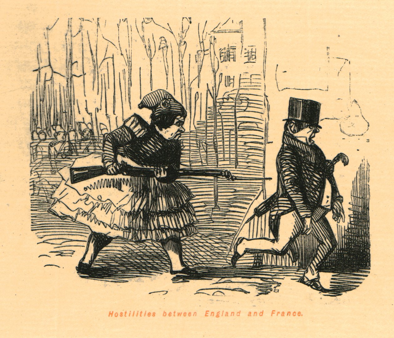 Działania wojenne między Anglią a Francją, 1897. autorstwa John Leech