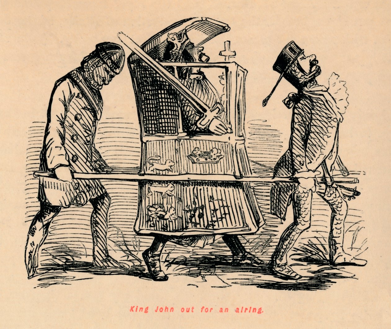 Król Jan na wietrzenie, ok. 1860, ok. 1860 autorstwa John Leech