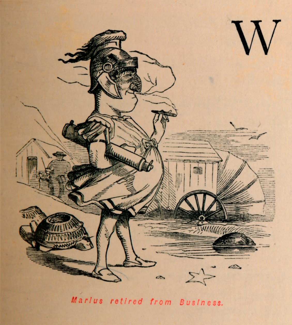 Marius przeszedł na emeryturę z Biznesu, 1852 autorstwa John Leech