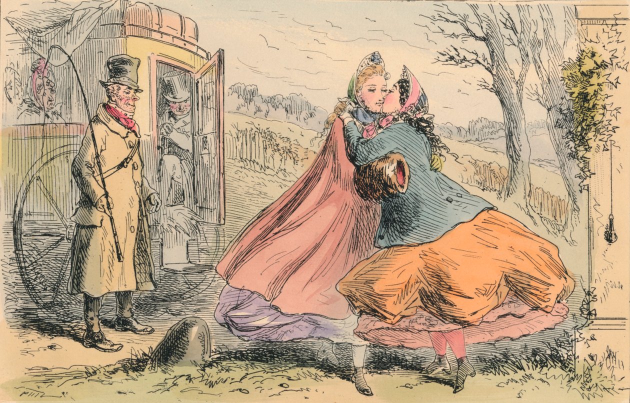 Przybycie panny Shannon do Baldon Hall, 1855. autorstwa John Leech