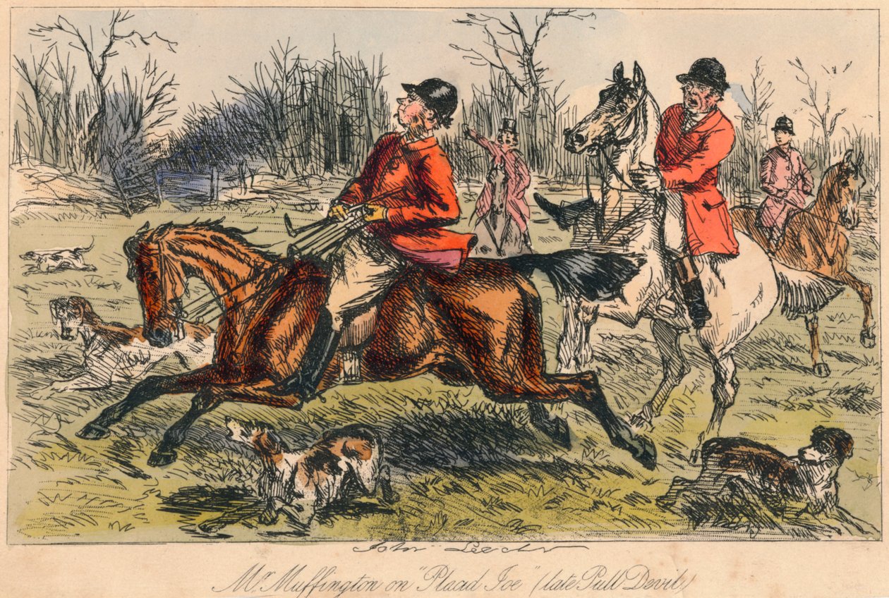 Mr Muffington on Placid Joe późny Pull Devil, 1865 autorstwa John Leech