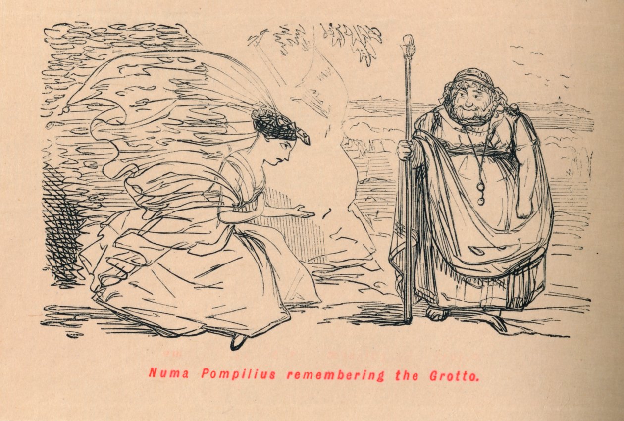 Numa Pompilius wspomina Grotę, 1852 autorstwa John Leech