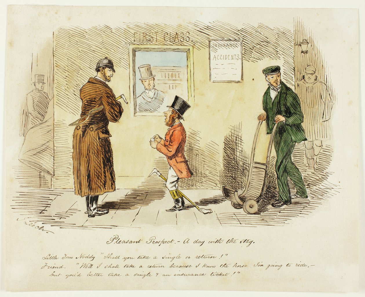 Przyjemna perspektywa: dzień z jeleniem autorstwa John Leech