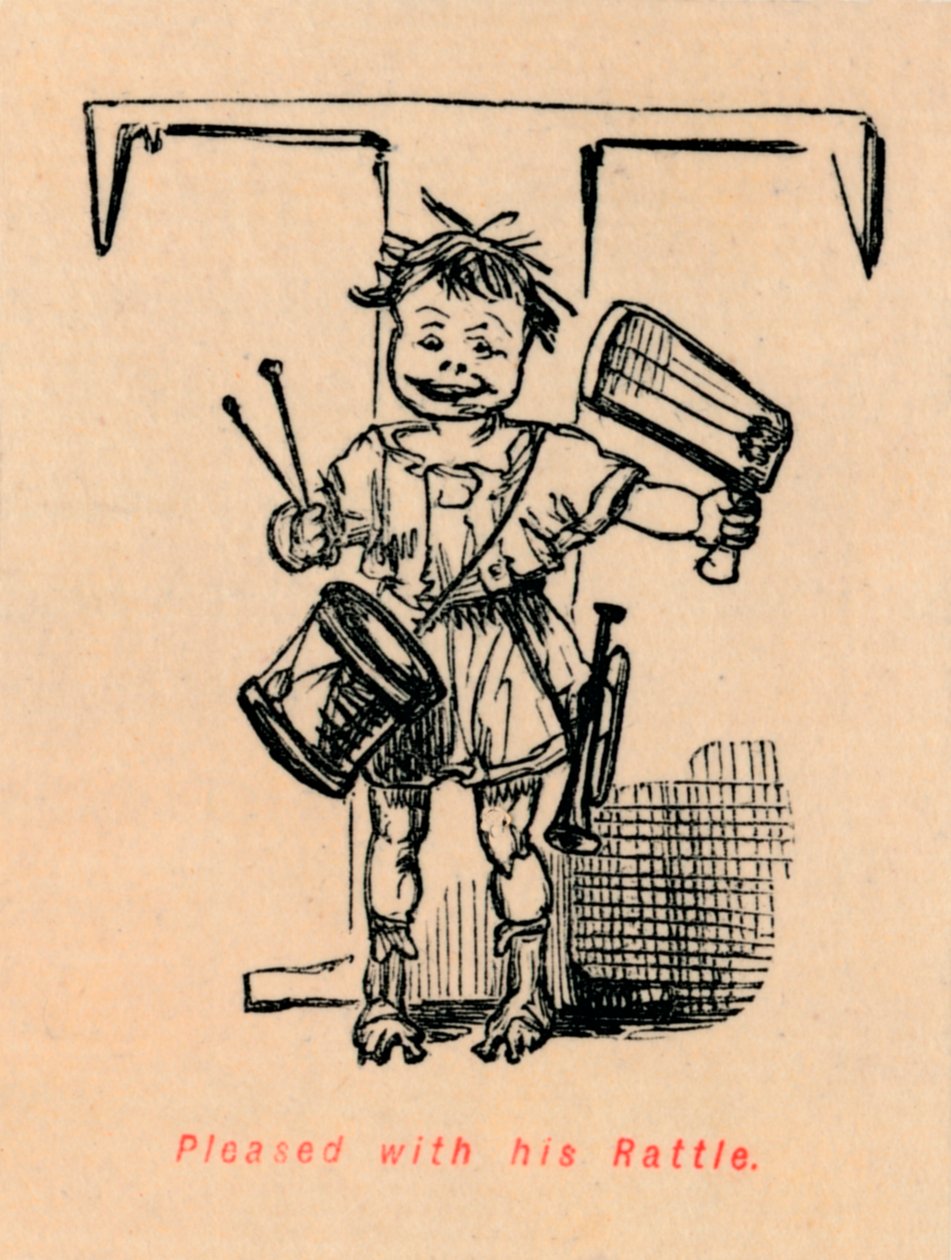Zadowolony ze swojej grzechotki, 1852 autorstwa John Leech