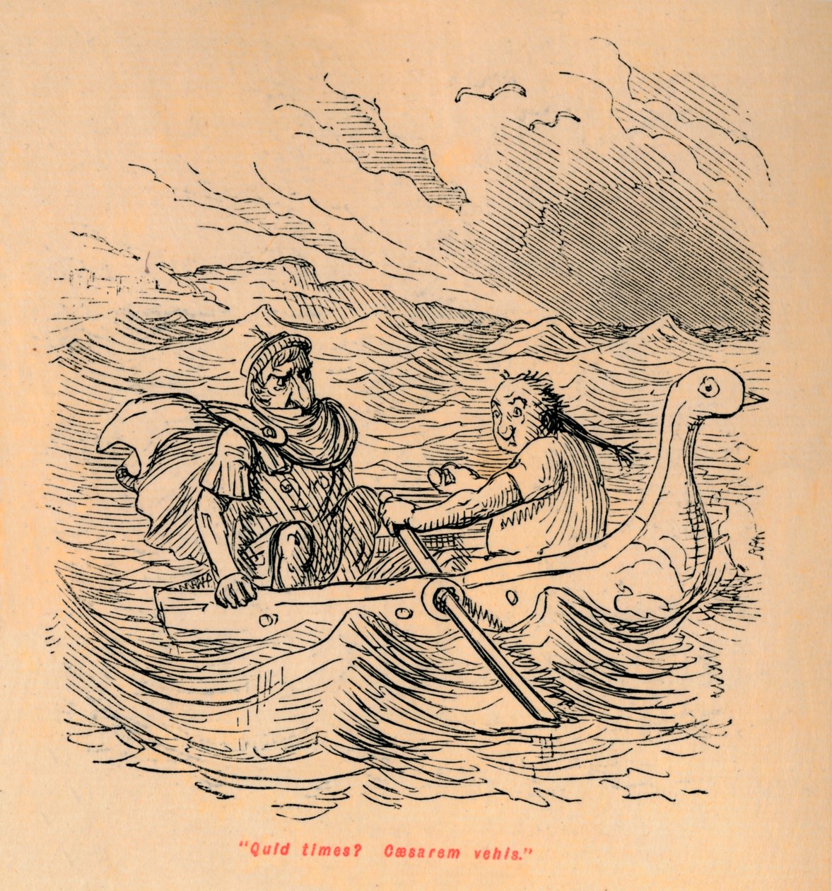 Dlaczego boisz się jeździć na Cezarze, 1852 autorstwa John Leech