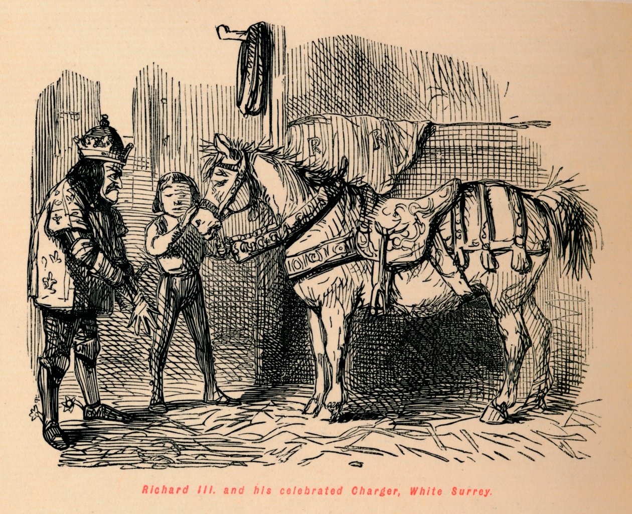 Ryszarda III. i jego słynny Charger, White Surrey, autorstwa John Leech