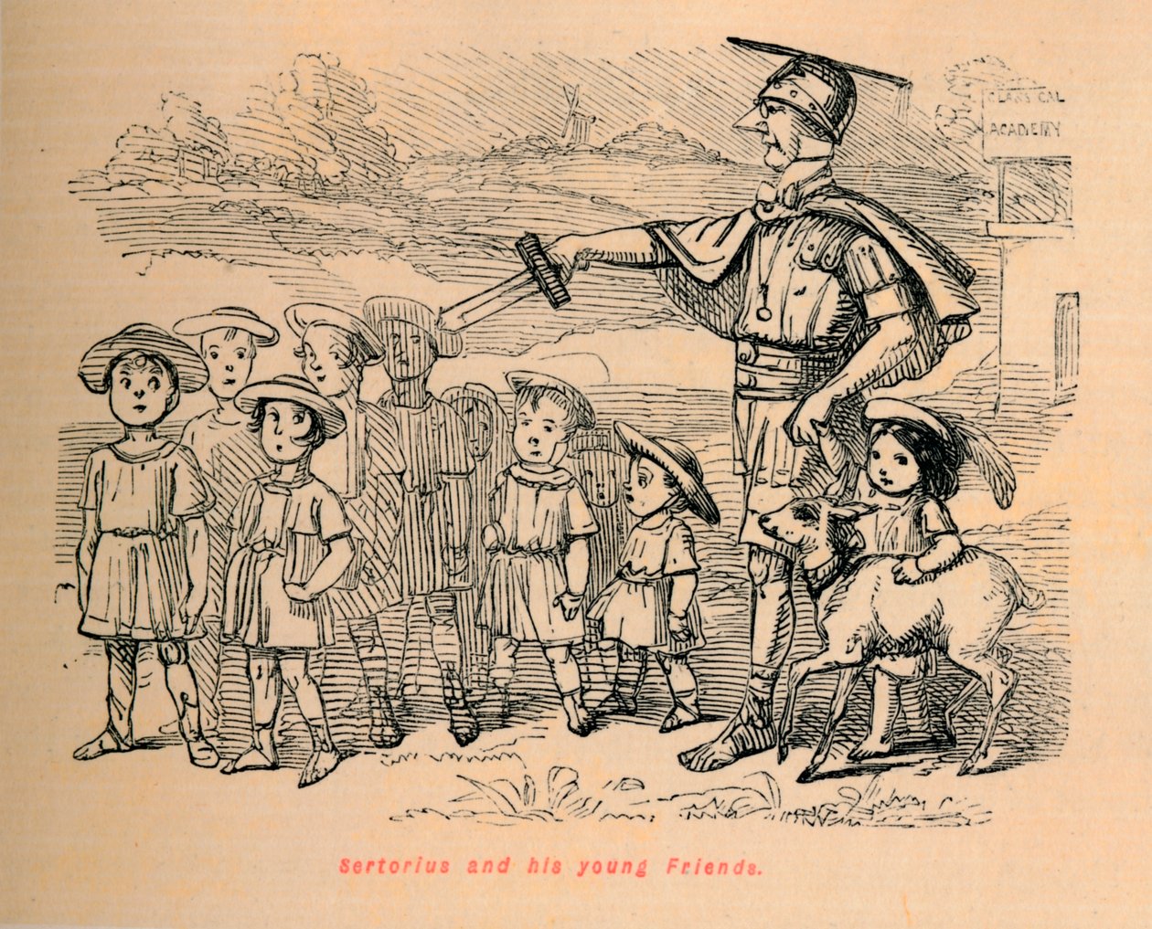 Sertorius i jego młodzi Przyjaciele, 1852 autorstwa John Leech