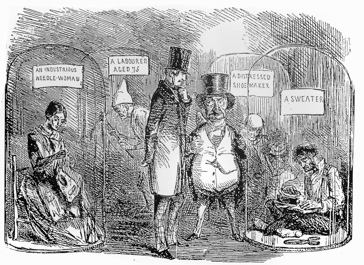 Okazy z wystawy przemysłowej Mr Punchs z 1850 r autorstwa John Leech