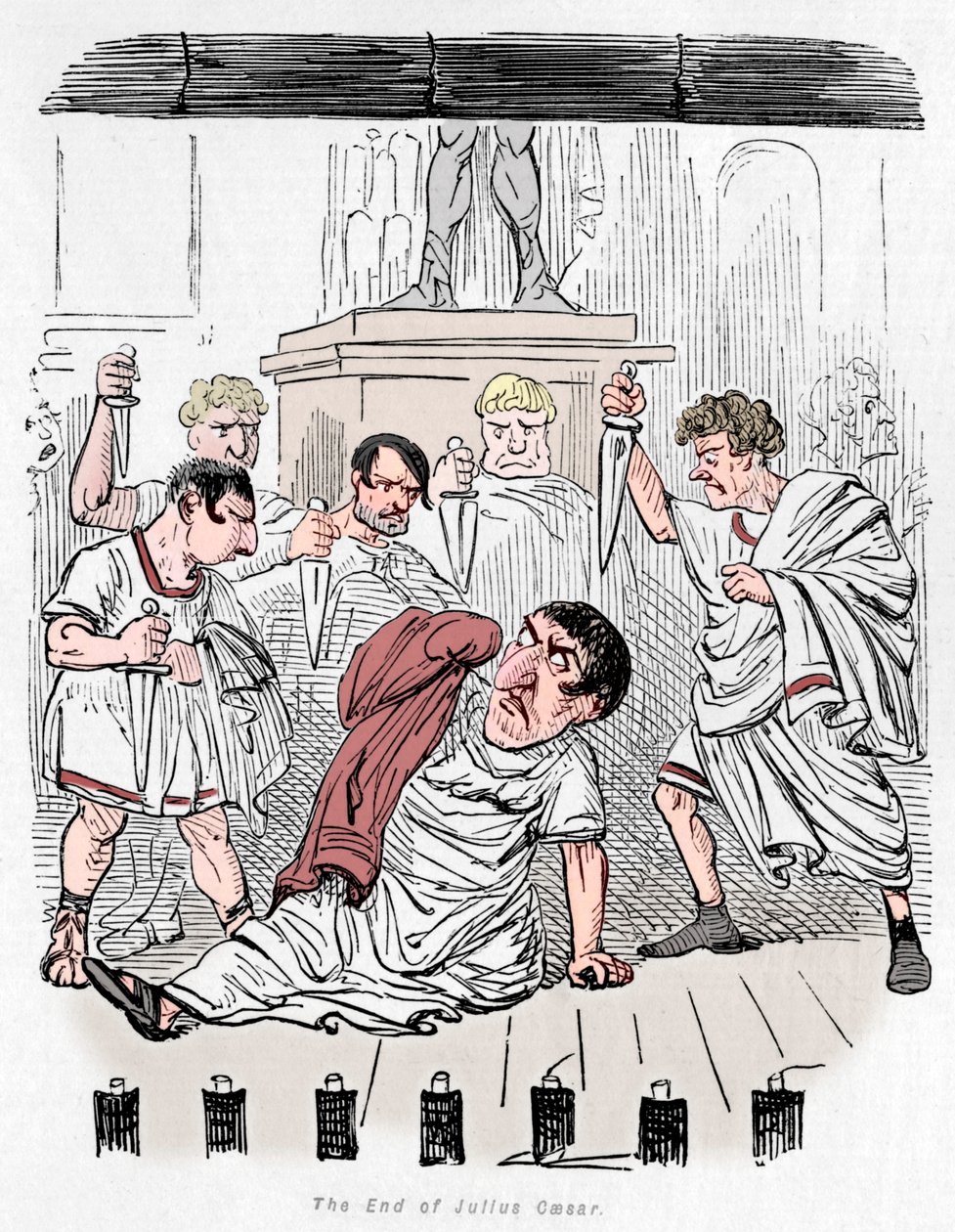 Koniec Juliusza Cezara, 1852 autorstwa John Leech