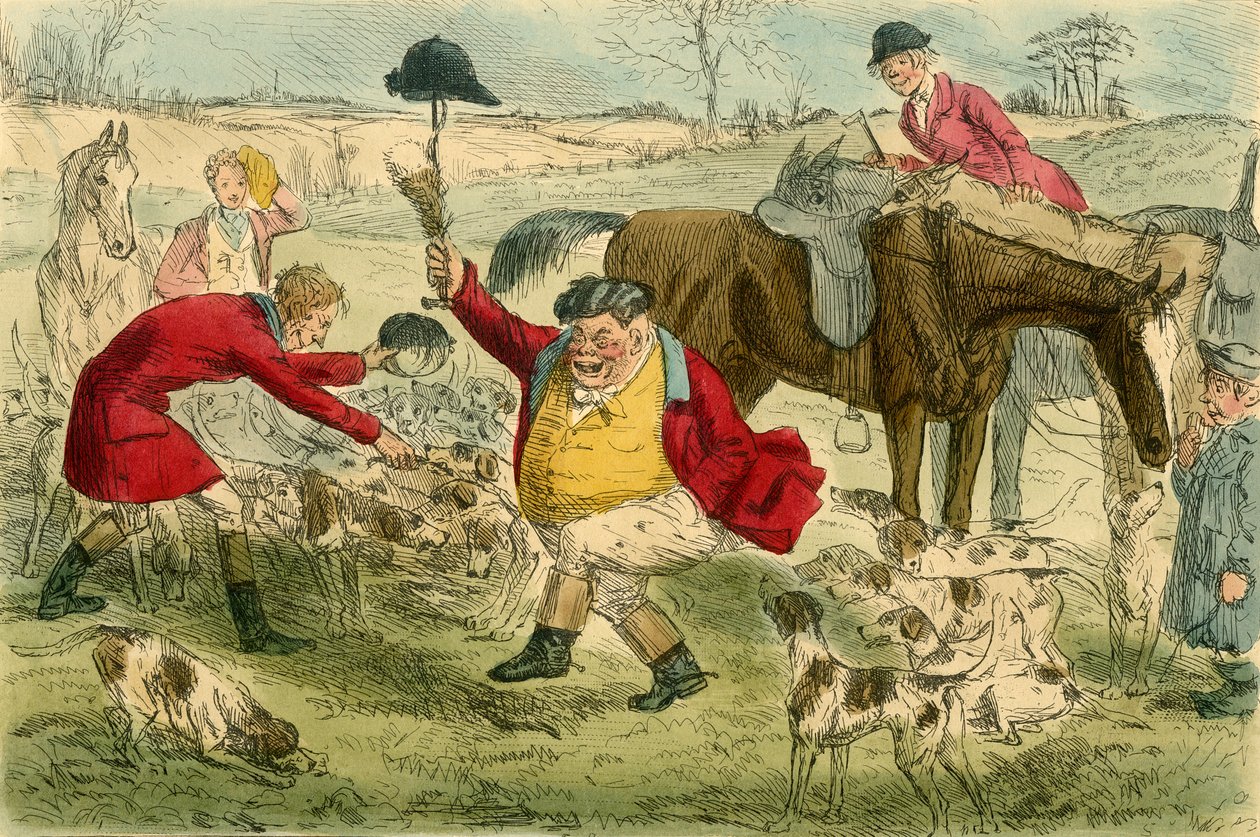 The Kill, w dniu The Cat & Custard Pot, c1854. autorstwa John Leech