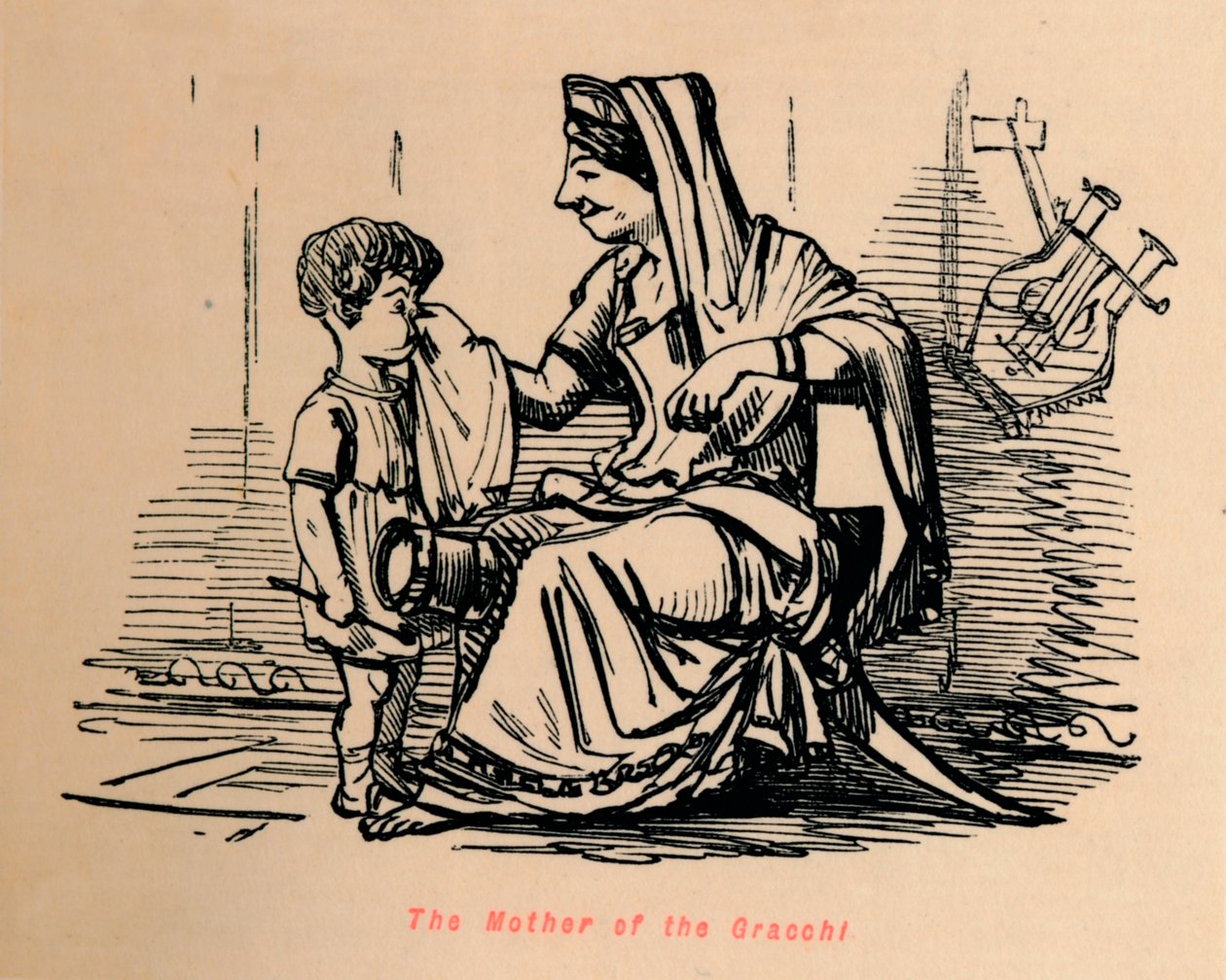 Matka Gracchi, 1852 autorstwa John Leech