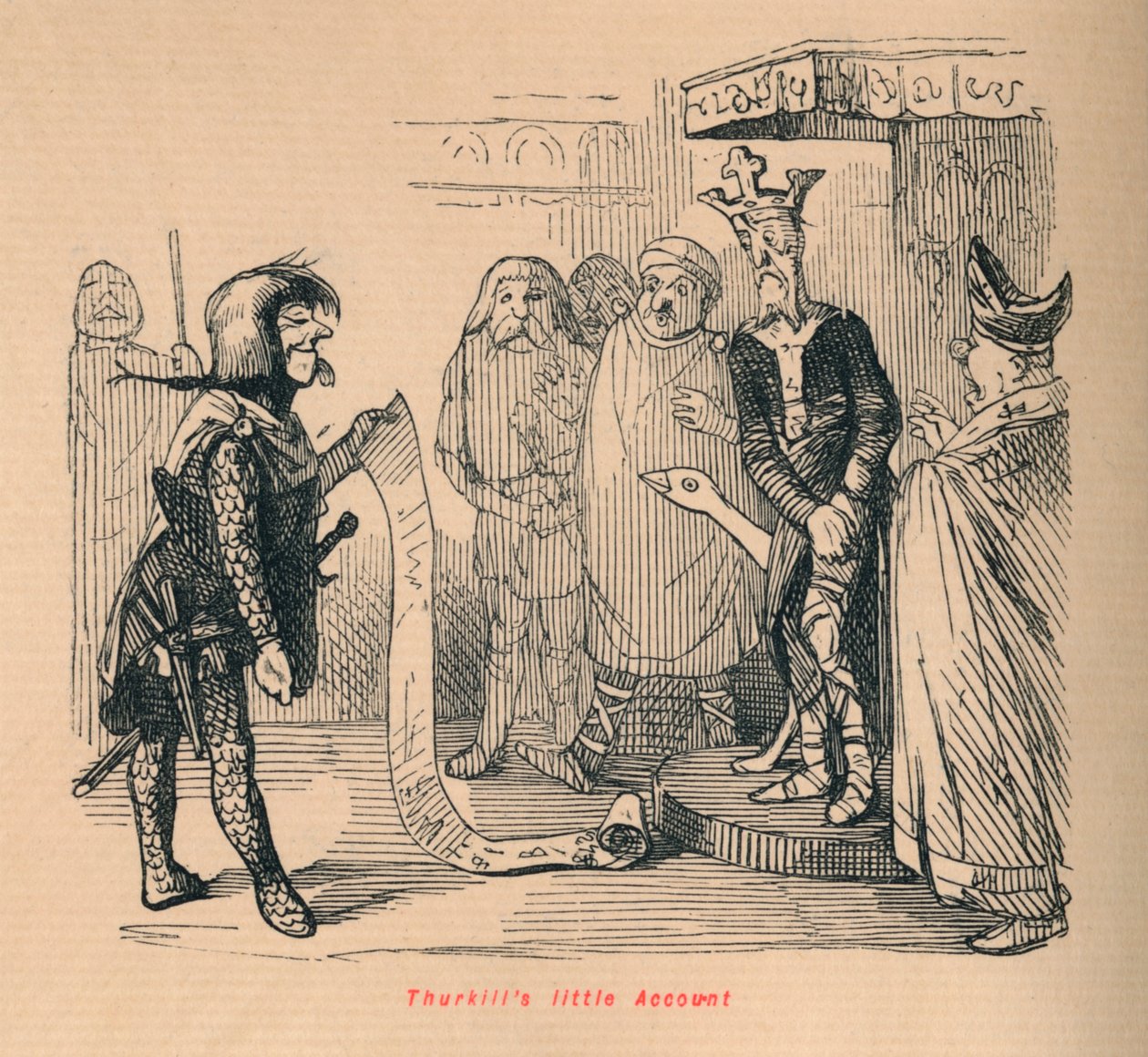 Mały rachunek Thurkillsa, ok. 1860, ok. 1860 autorstwa John Leech