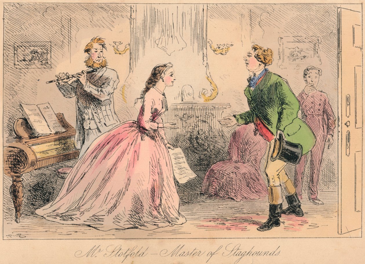 Pan Stotford - Mistrz Staghounds, 1865. Artyści: John Leech, Hablot Knight Browne. autorstwa John Leech and Hablot Knight Browne