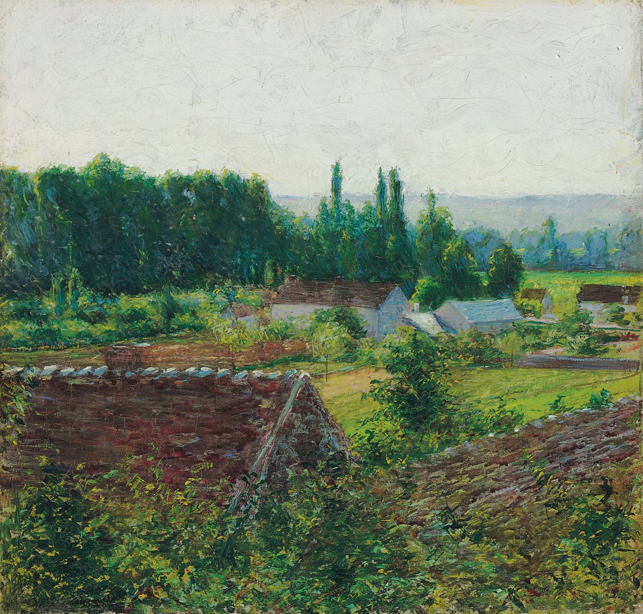 Gospodarstwa wiejskie w Giverny, ok. 1890 r. autorstwa John Leslie Breck