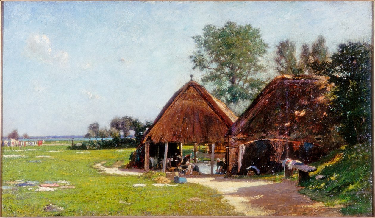Pralnia, Normandia, ok. 1918 r. autorstwa John Leslie Thomson