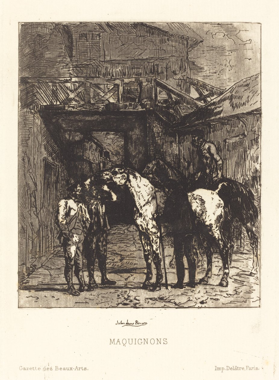 Maquignons (handlarze końmi) autorstwa John Lewis Brown
