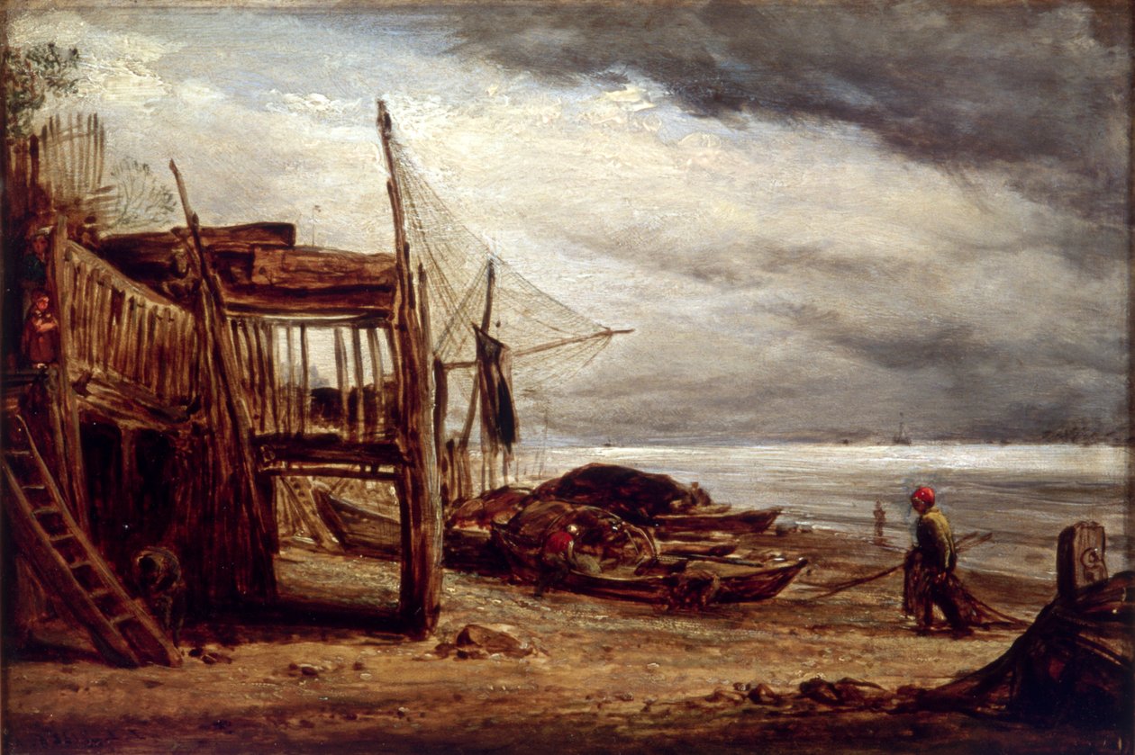 „Scena na wybrzeżu”, 1860 autorstwa John Linnell