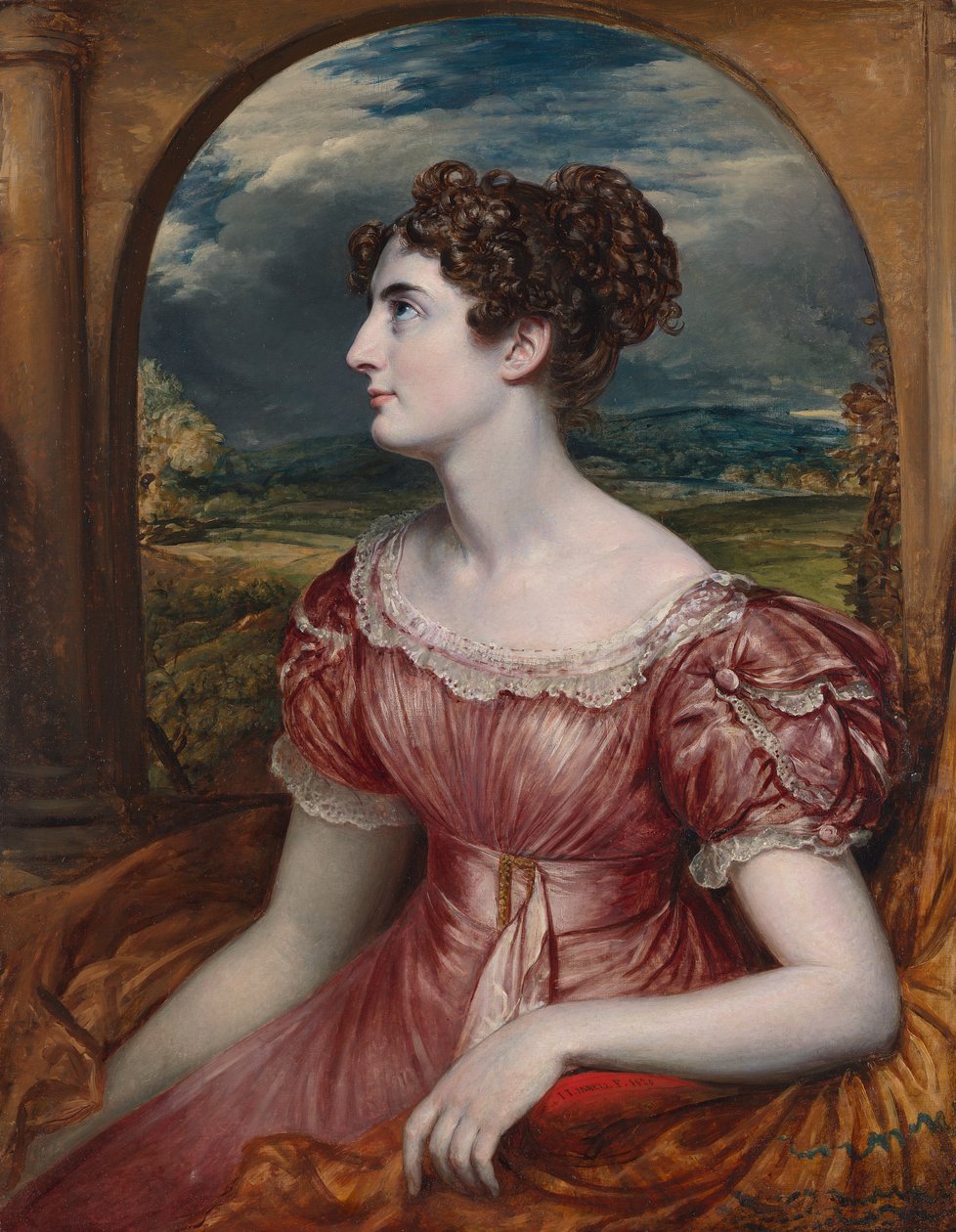 Panna Puxley [1826, Royal Academy of Arts, Londyn, katalog wystawy] autorstwa John Linnell