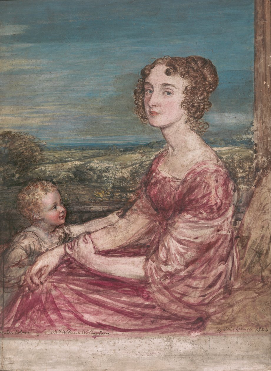 Pani William Wilberforce z dzieckiem autorstwa John Linnell