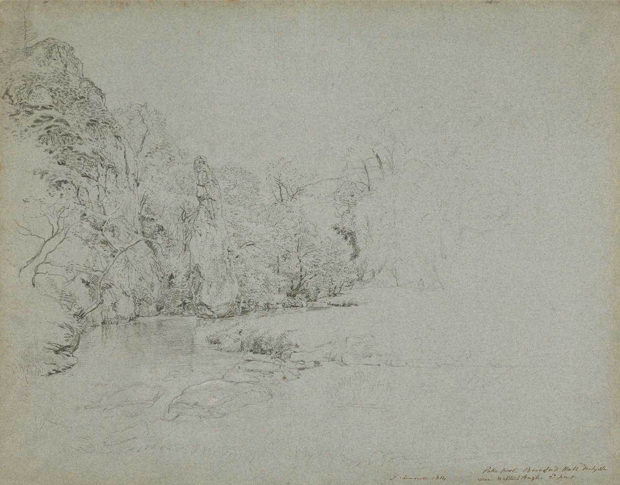 Basen szczupaka, Beresford Hall, Derbyshire autorstwa John Linnell