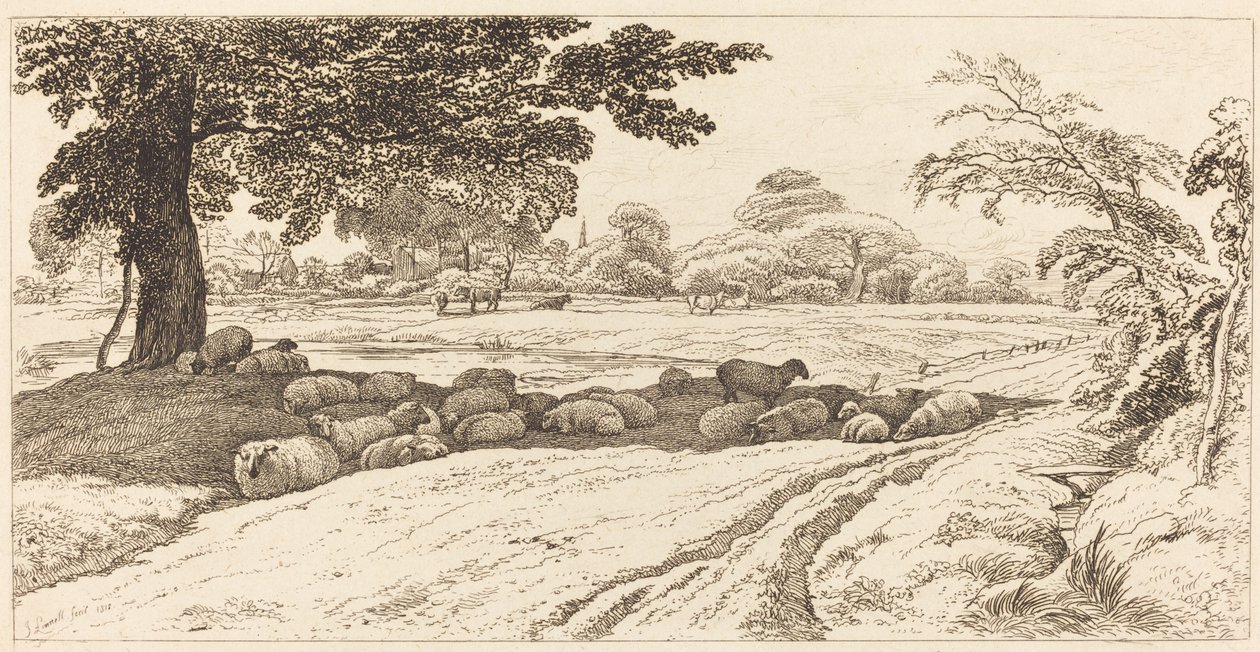 Owce w południe autorstwa John Linnell