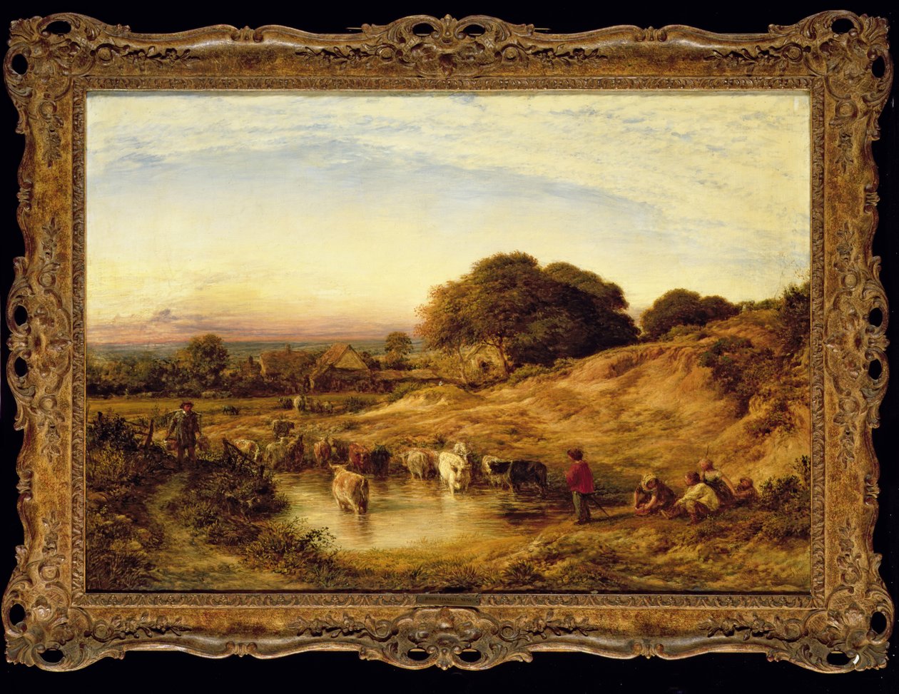 Zachód słońca, 1860 autorstwa John Linnell