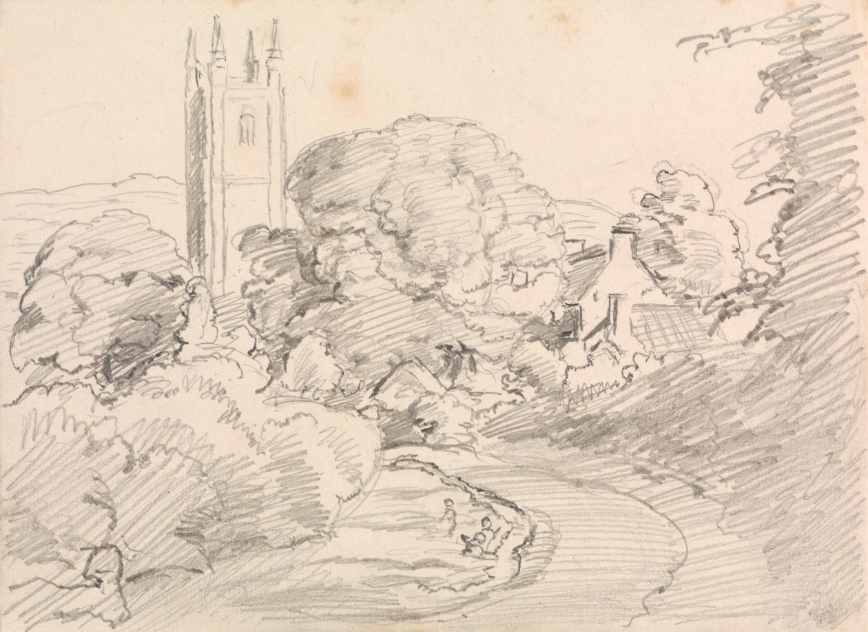 Wioska Widecombe autorstwa John Linnell