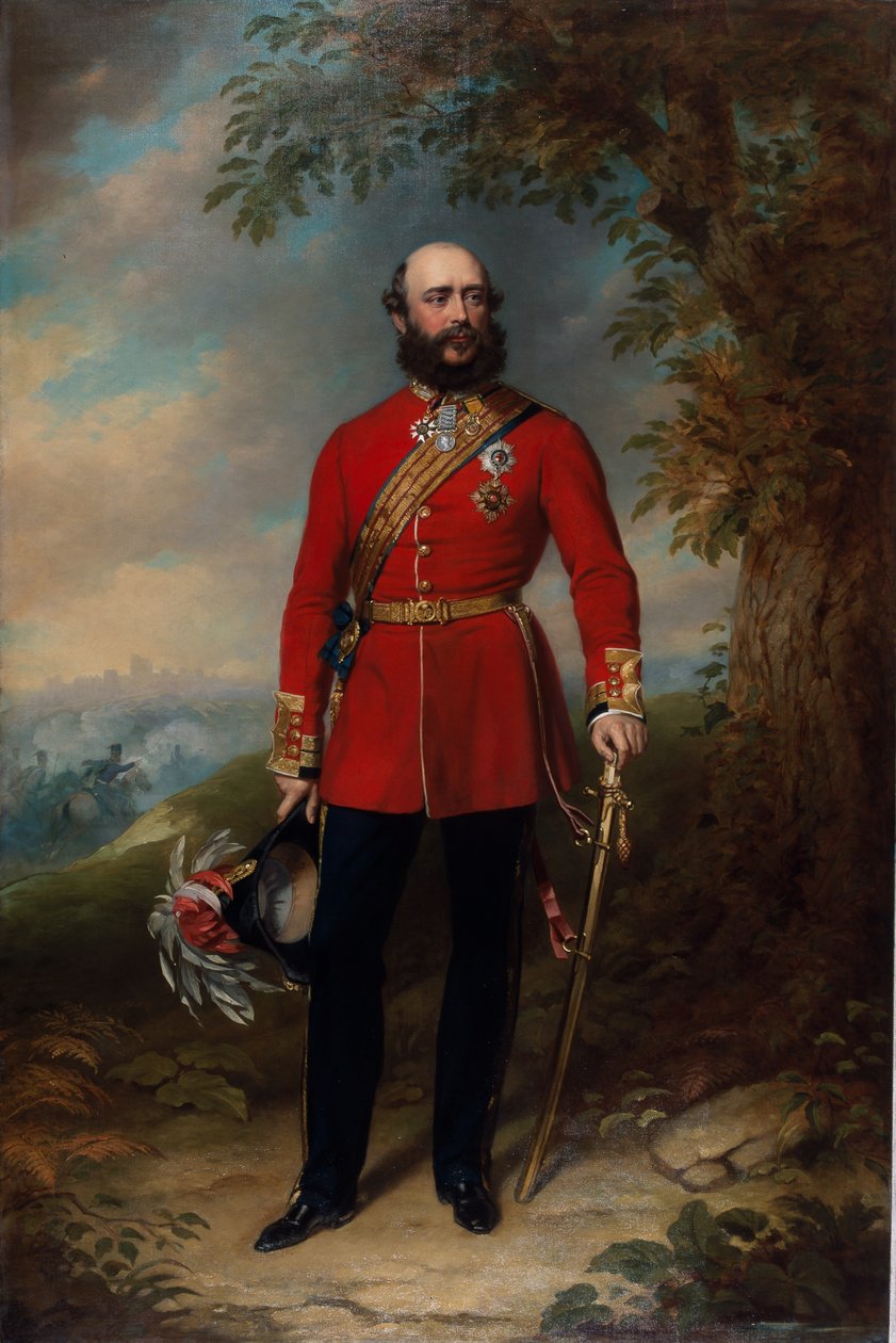 Feldmarszałek JKW George William Frederick Charles, 2. książę Cambridge, 1862 ok autorstwa John Lucas