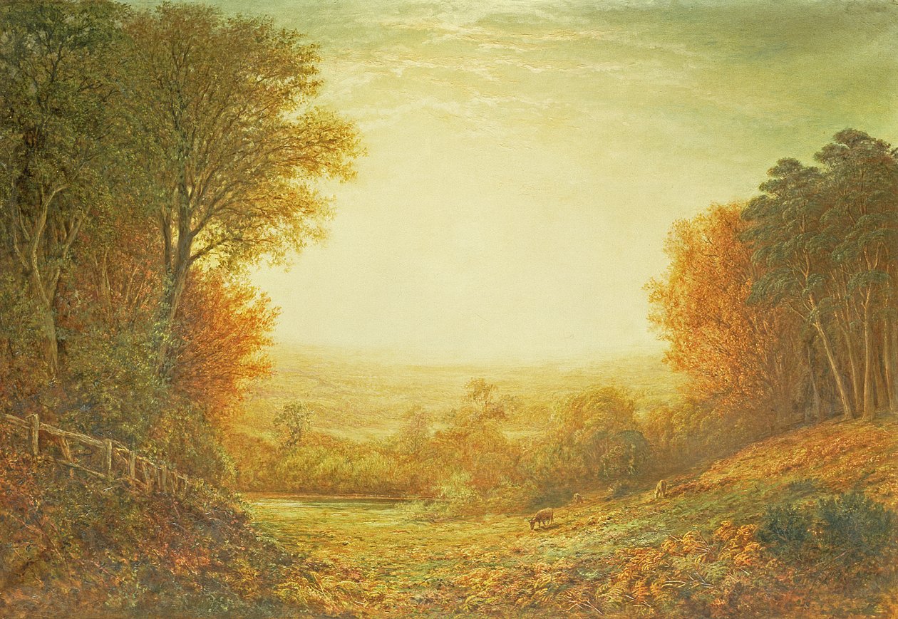 Na Hampstead Heath w 1862 lub Kiedy słońce w blasku zanika, 1862 autorstwa John MacWhirter