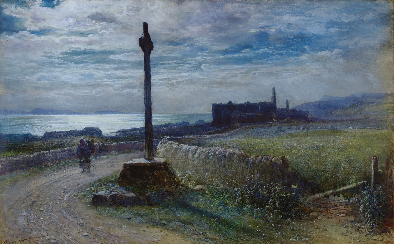 Podróżnik na nadmorskiej ścieżce autorstwa John MacWhirter