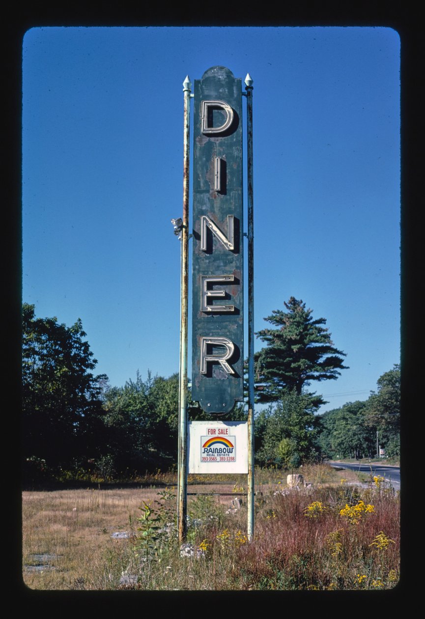 Znak restauracji, Shrewsbury, Massachusetts, USA autorstwa John Margolies
