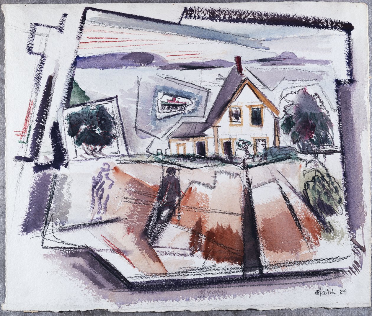 Deer Isle, Stonington, nr 10, Maine (akwarela i ołówek na papierze) autorstwa John Marin