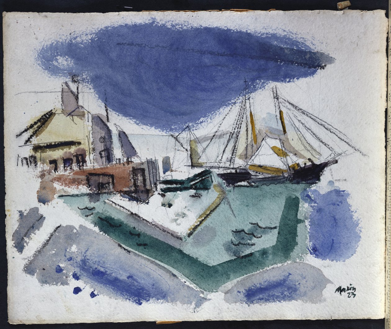 Scena portowa autorstwa John Marin