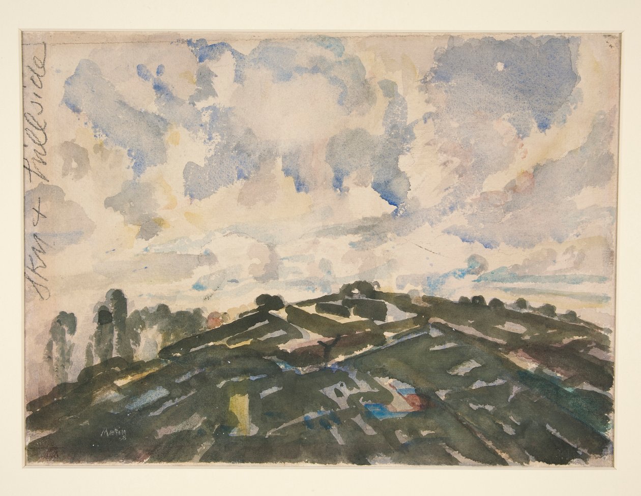 Ziemia i niebo, Francja, 1908; lub Wzgórze autorstwa John Marin