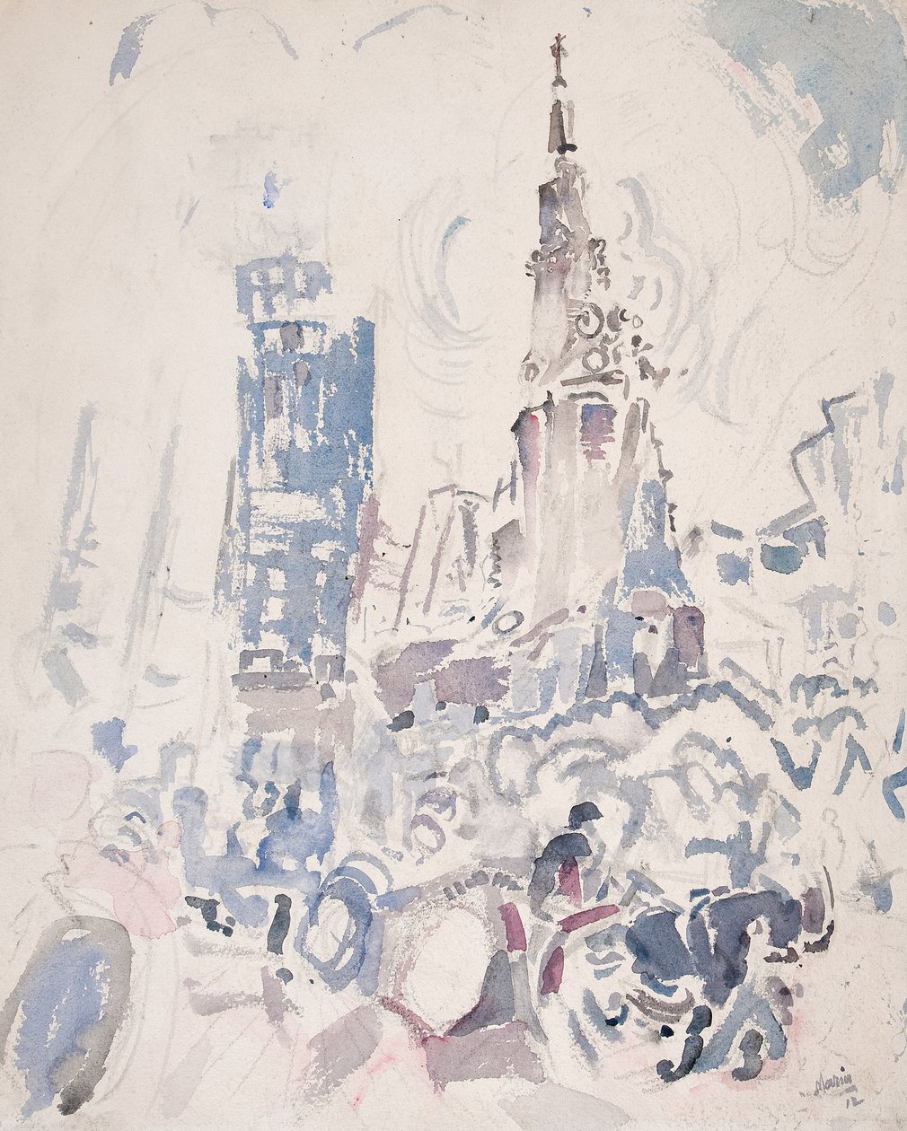 Pawła, Dolny Manhattan (Broadway, kościół św. Pawła) autorstwa John Marin