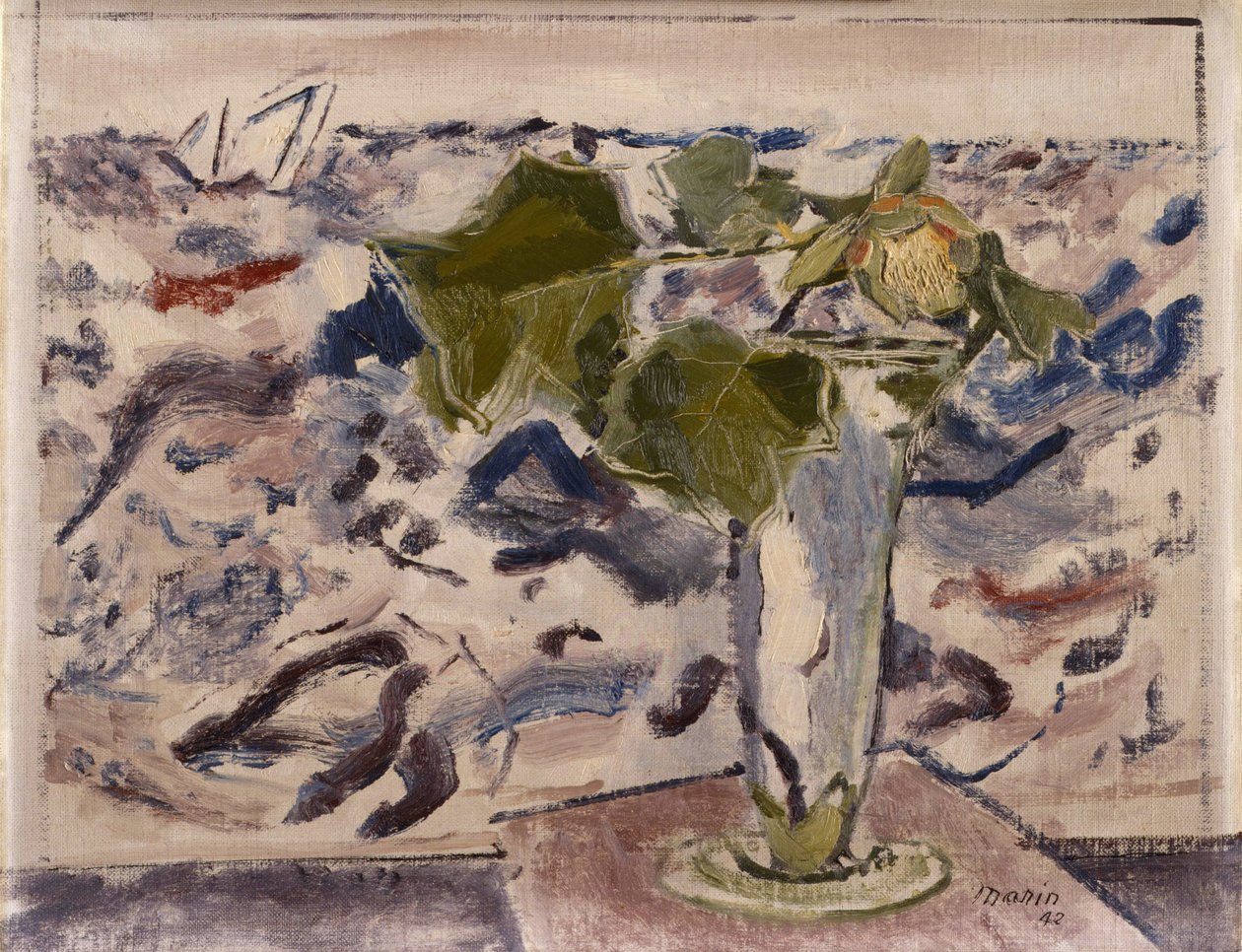 Martwa natura i morze autorstwa John Marin