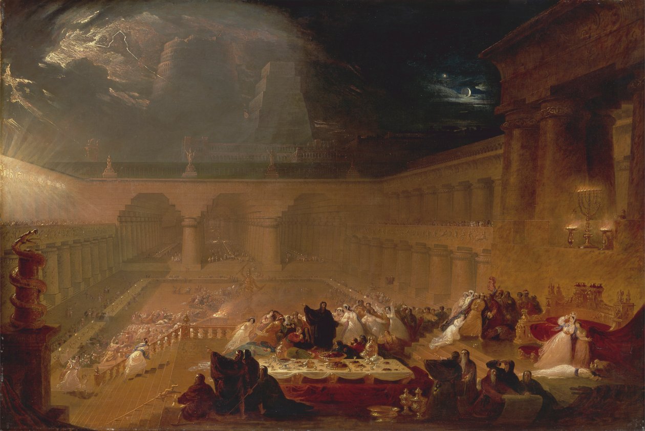 Uczta Baltazara autorstwa John Martin