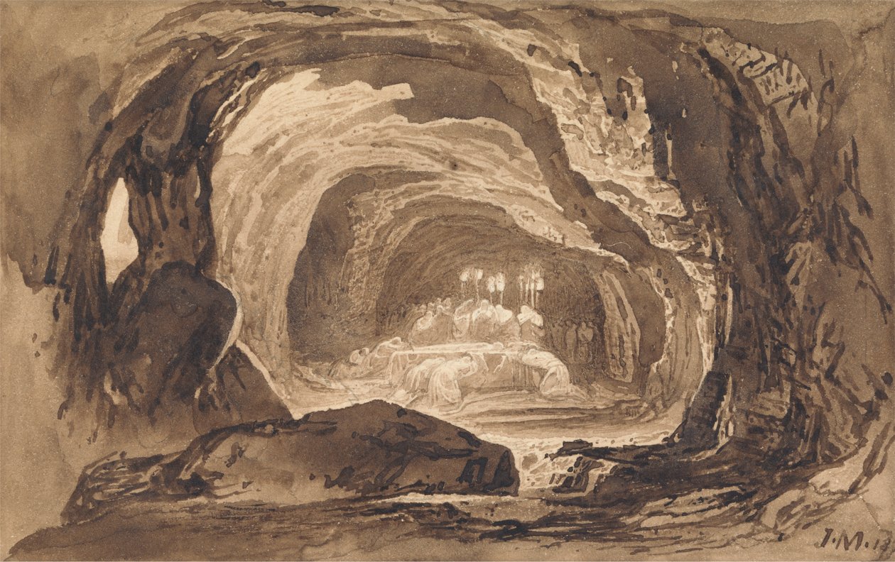 Enterro de Sarahpolish autorstwa John Martin
