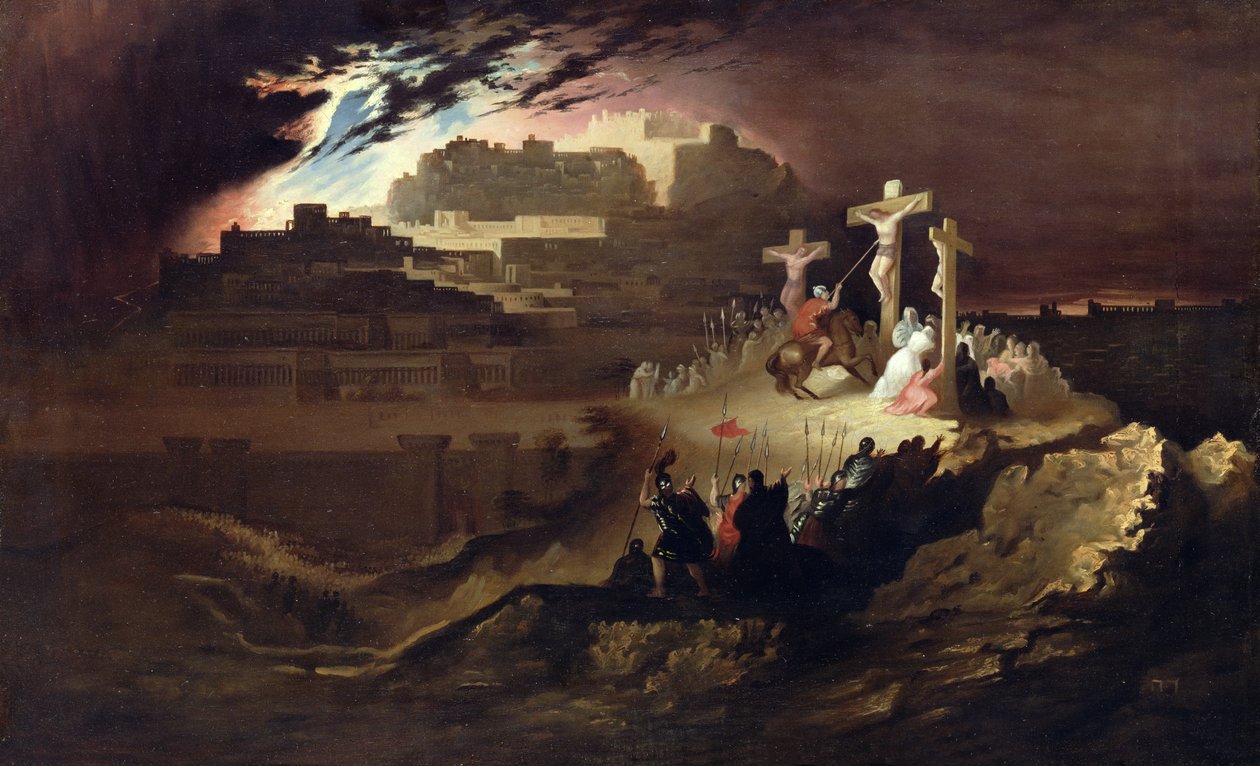 Kalwaria, ok. 1830-40 (olej na płótnie) autorstwa John Martin