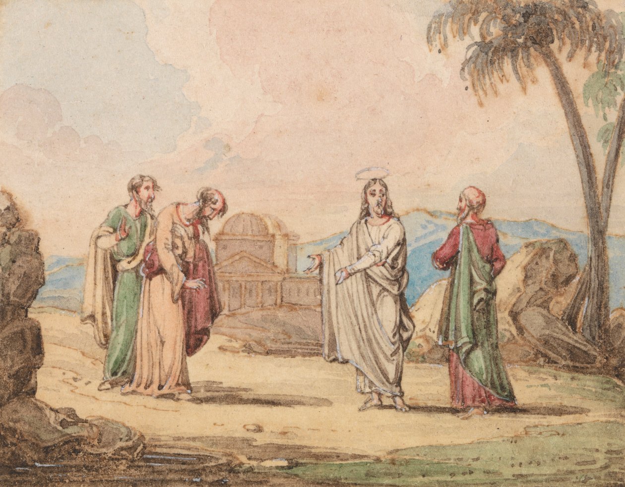 Chrystus z trzema postaciami autorstwa John Martin