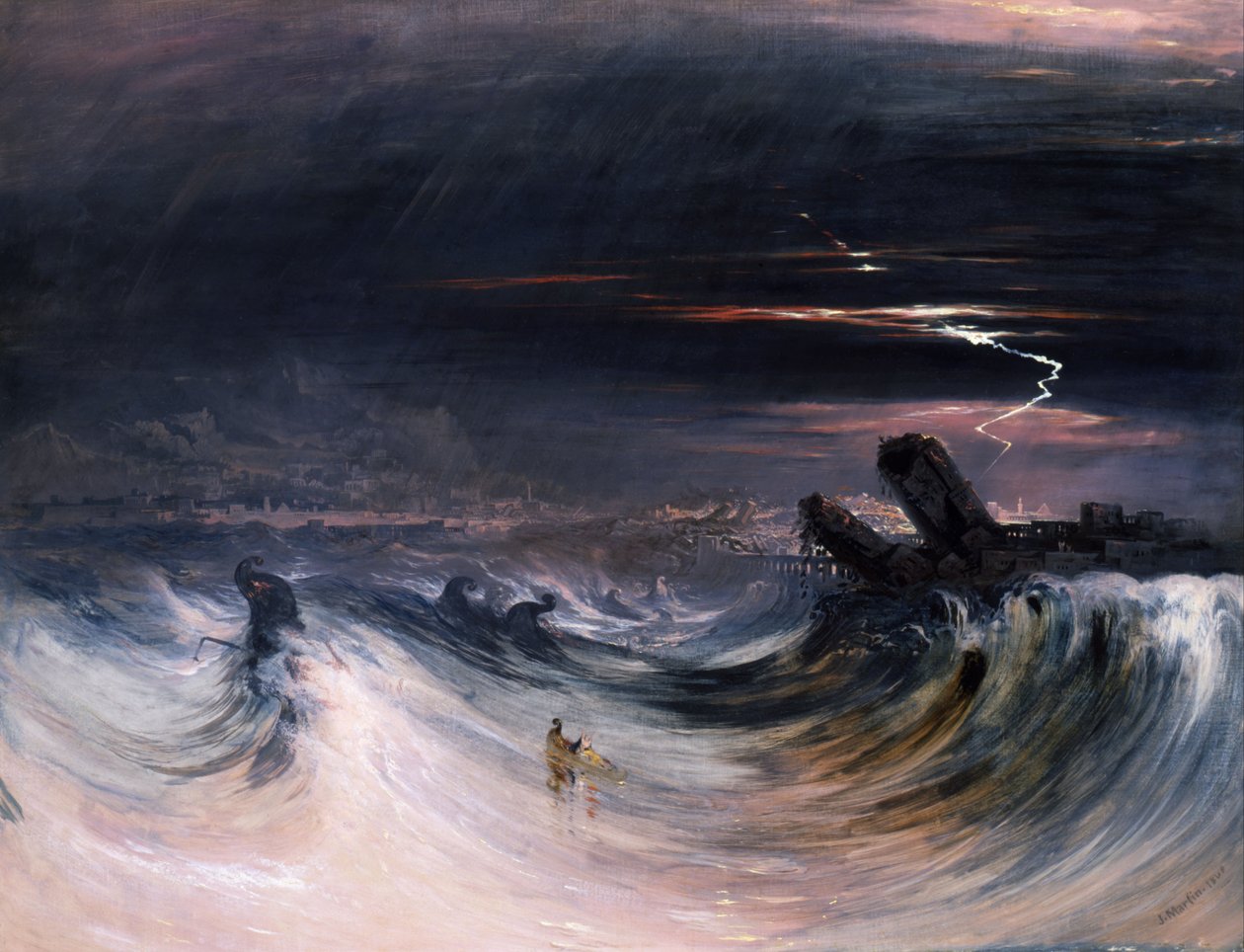 Zniszczenie Tyru autorstwa John Martin