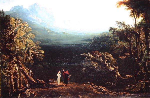 Edwin i Angelina czyli Pustelnik (olej na płótnie) autorstwa John Martin