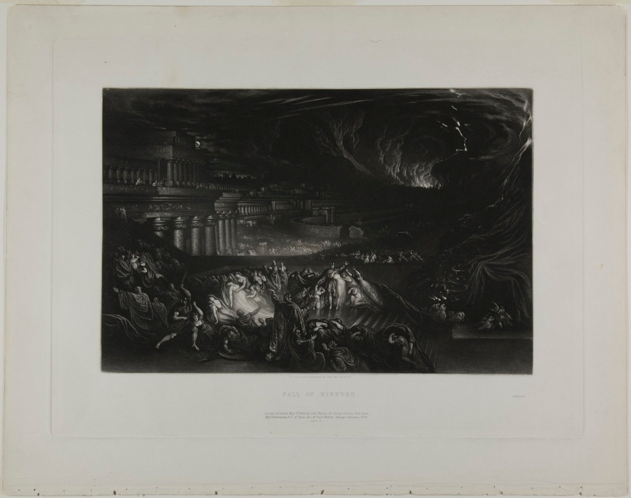 Upadek Niniwy, z ilustracji biblijnych autorstwa John Martin