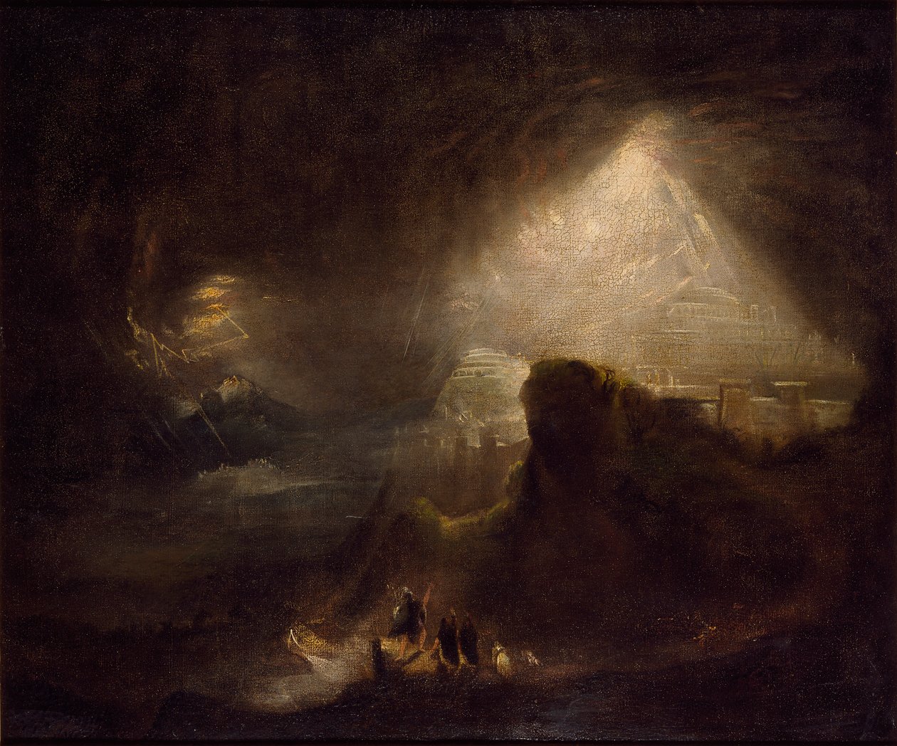 Joshua nakazujący Słońcu stać w miejscu, ok. 1822 r. autorstwa John Martin