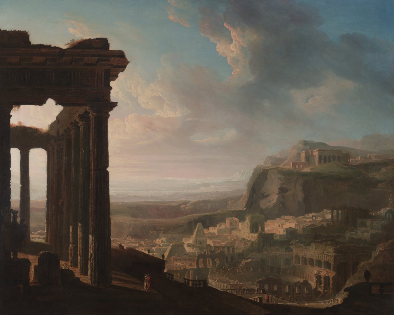 Ruiny starożytnego miasta, ok.1810-20 autorstwa John Martin