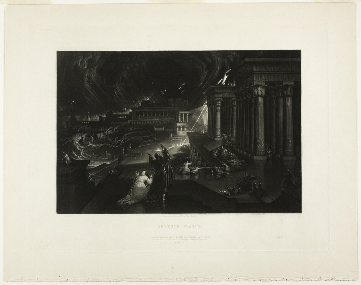 Plaga siódma, z ilustracji biblijnych autorstwa John Martin