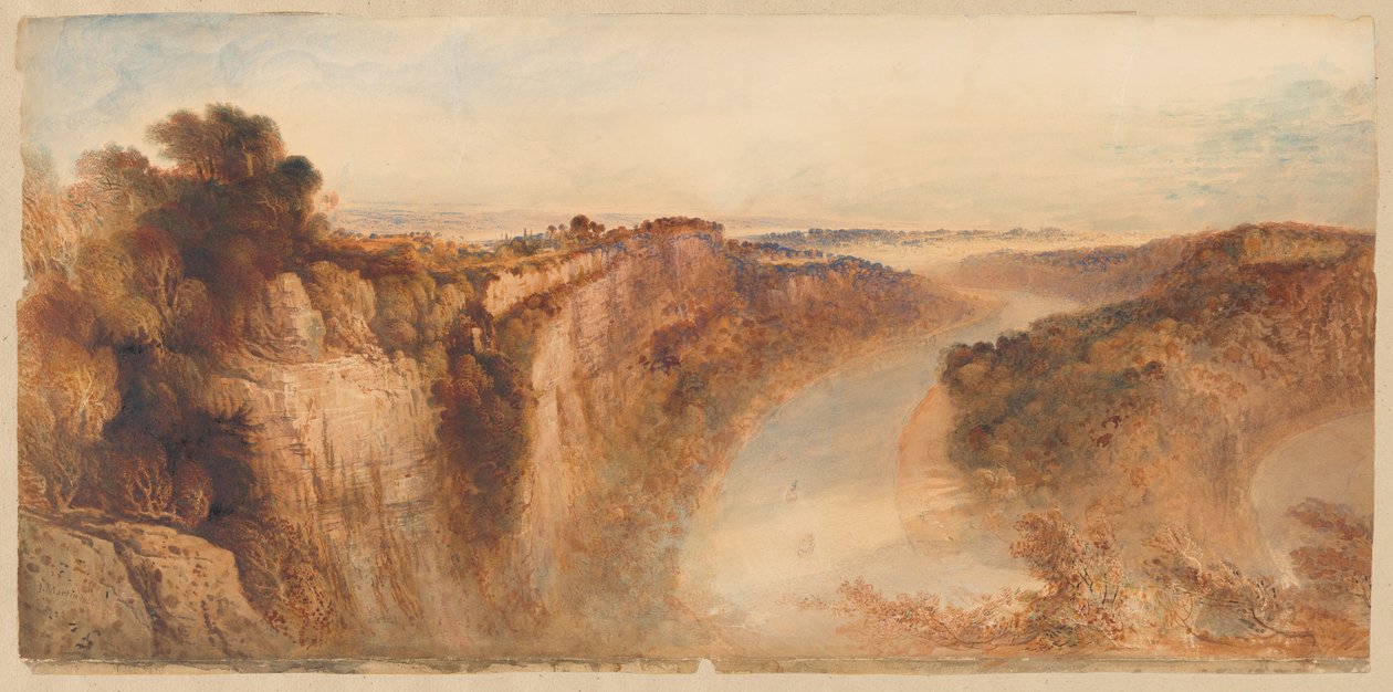 Widok na rzekę Wye, patrząc w kierunku Chepstow autorstwa John Martin
