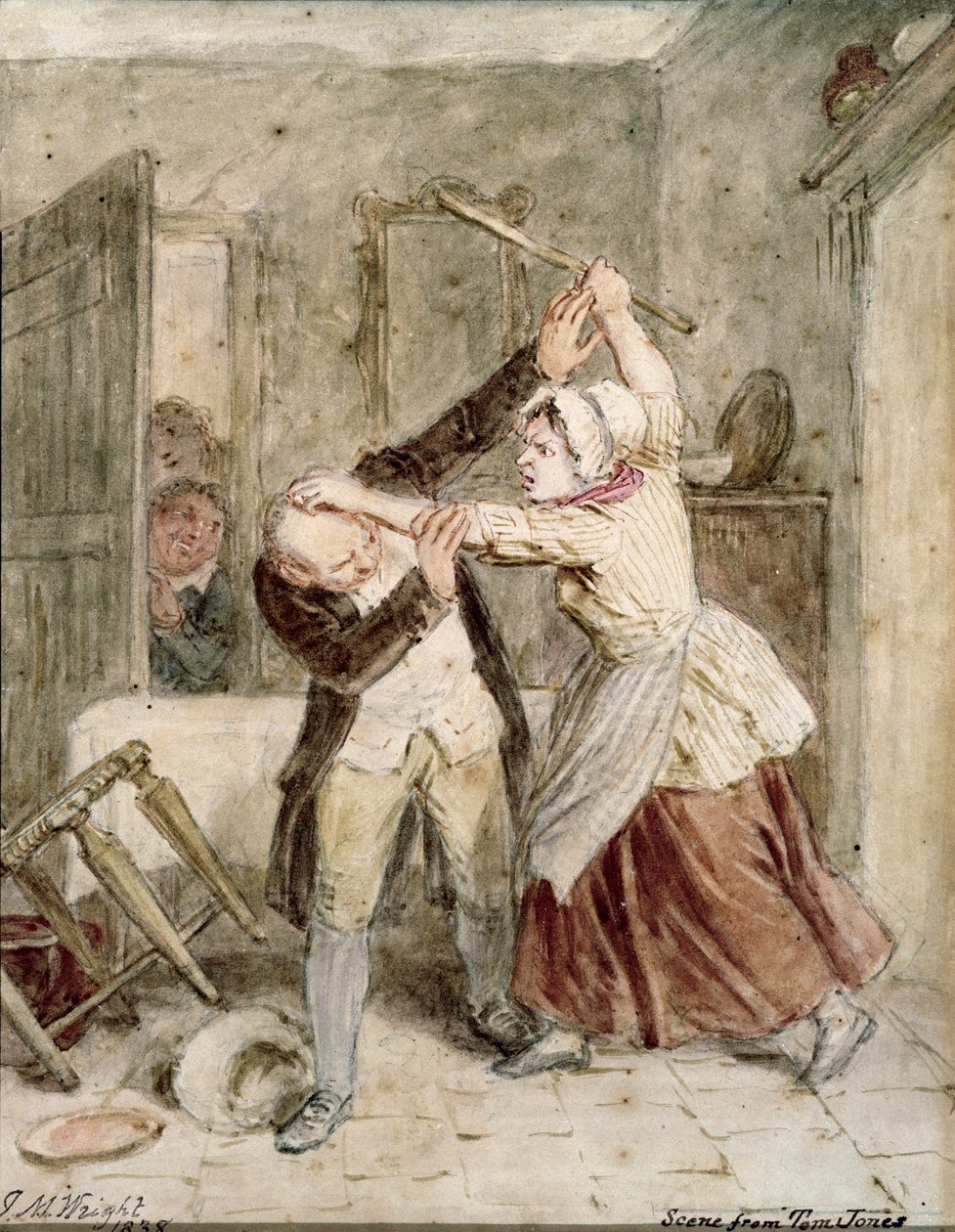 Scena z Toma Jonesa, 1838 (wc na papierze) autorstwa John Massey Wright