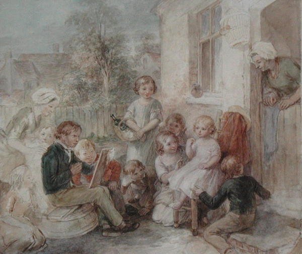 Młody artysta, ok. 1820 (akwarela na papierze) autorstwa John Massey Wright